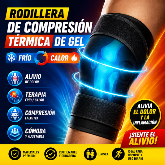RODILLERA DE COMPRESIÓN TERMICA DE GEL FRIO Y CALOR