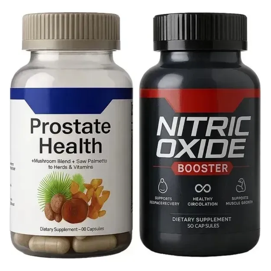 COMBO PROSTATE HEALTH + NITRIC OXIDE: PRÓSTATA MAS SALUDABLE Y FUERTE