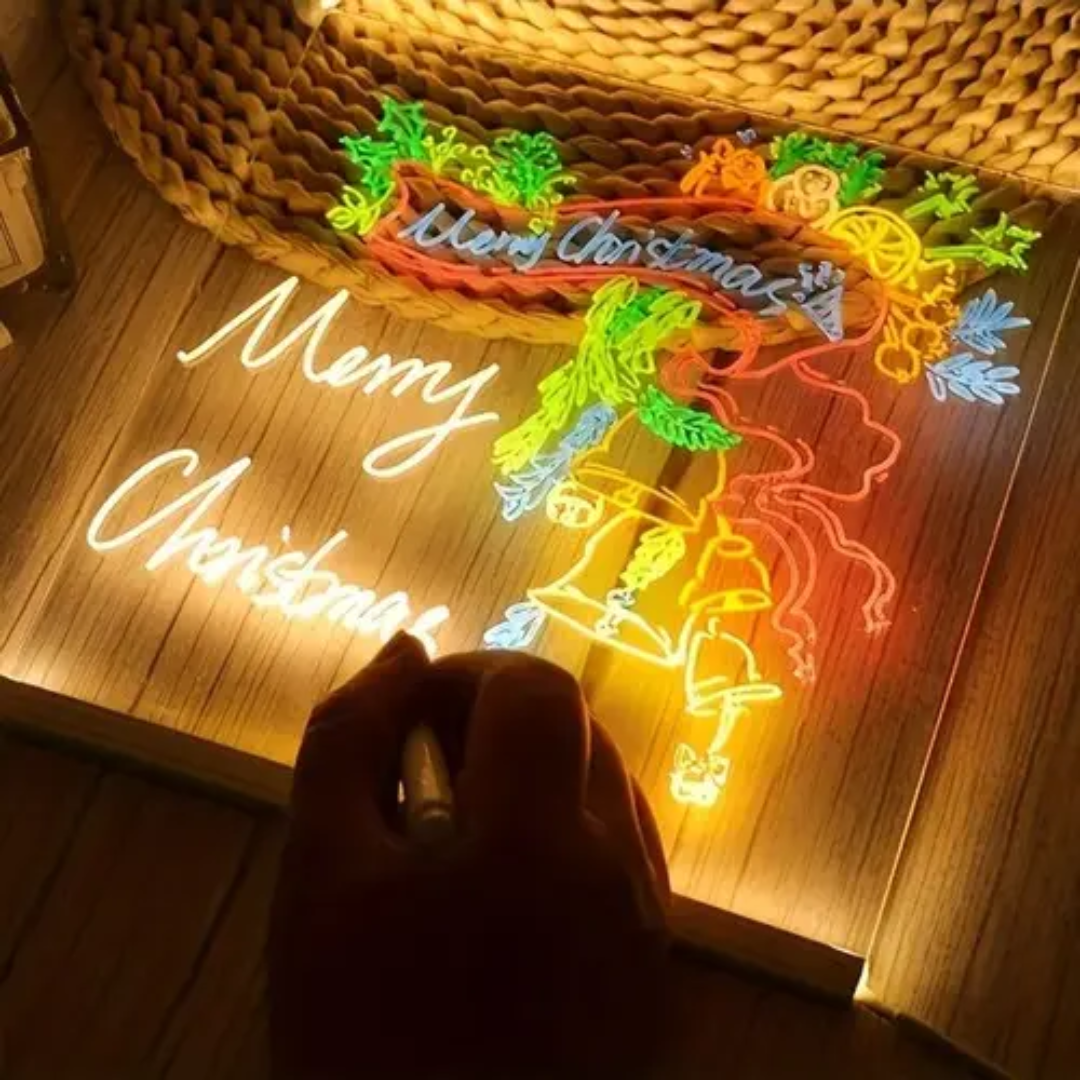 PIZARRA MÁGICA LED PARA DIBUJAR Y ESCRIBIR